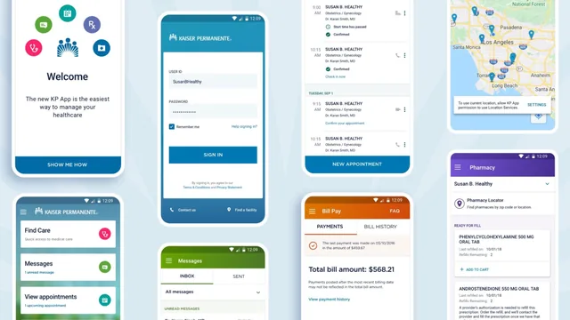 Kaiser Permanente mobile app and design system visual